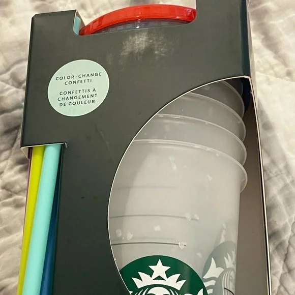 Starbucks Color Changing Confetti cold cups All 5 - Picture 2 of 8